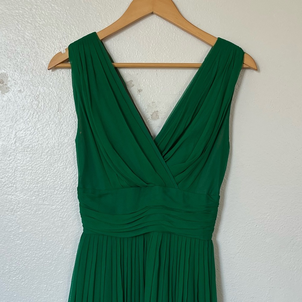 Emerald vintage chiffon cocktail dress